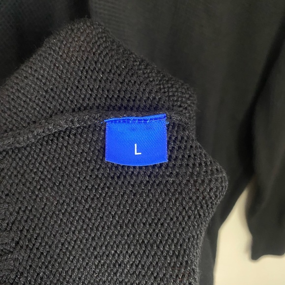 KIT AND ACE Black V-neck Sweater Midi Dress in 99% Merino wool with Nylon Large - Picture 12 of 14